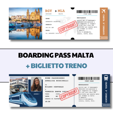Biglietto viaggio da compilare PDF personalizzabile