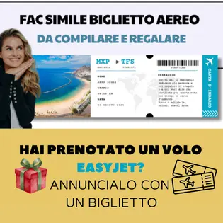 fac simile biglietto aereo easyjet