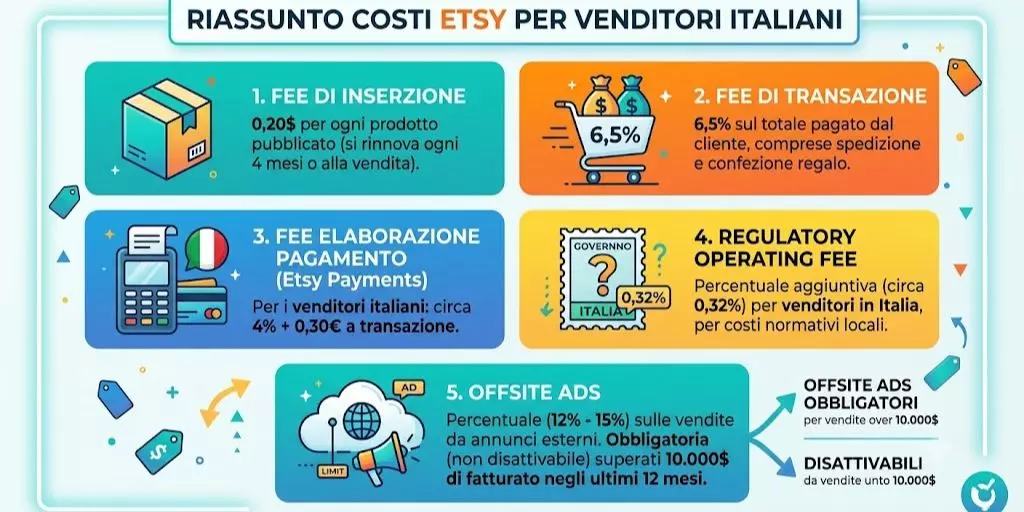 costi di vendita su Etsy infografica